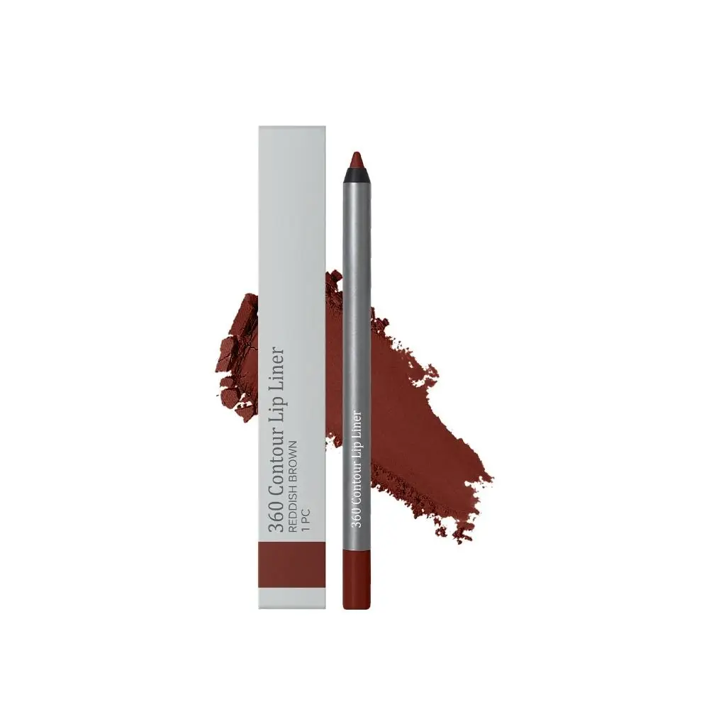 Matita per labbra opaca in velluto marrone rosso Matita per labbra con sviluppo del colore a lunga durata Matita per trucco labbra impermeabile senza sbavature Trucco per labbra