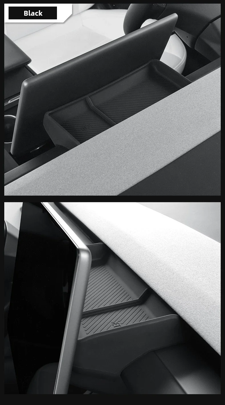 Für Tesla Model 3 Y YL Juniper Highland 2025 2026 Armaturenbrett-Aufbewahrungsbox Zentraler Bildschirm-Organizer Hintere Ablage ETC Taschentuchhalter – Detail 13