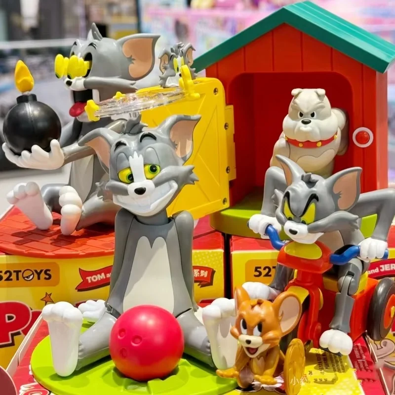 New 2024 52toys Tom And Jerry Anime Figure Poor Tom Series Blind Box Tom And Jerry Mystery Box Room Decoration Birthday Gift