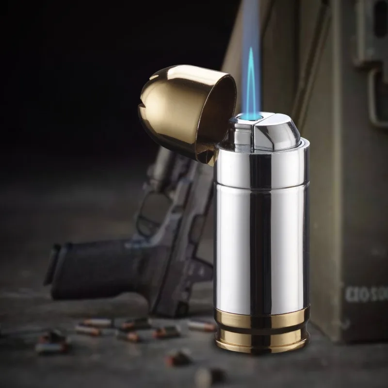 Butane Gas lighter Creative Mini Bullet Jet Flame Lighters Cigarette Accessories windproof Flame Ignition Tools toy lighter gift