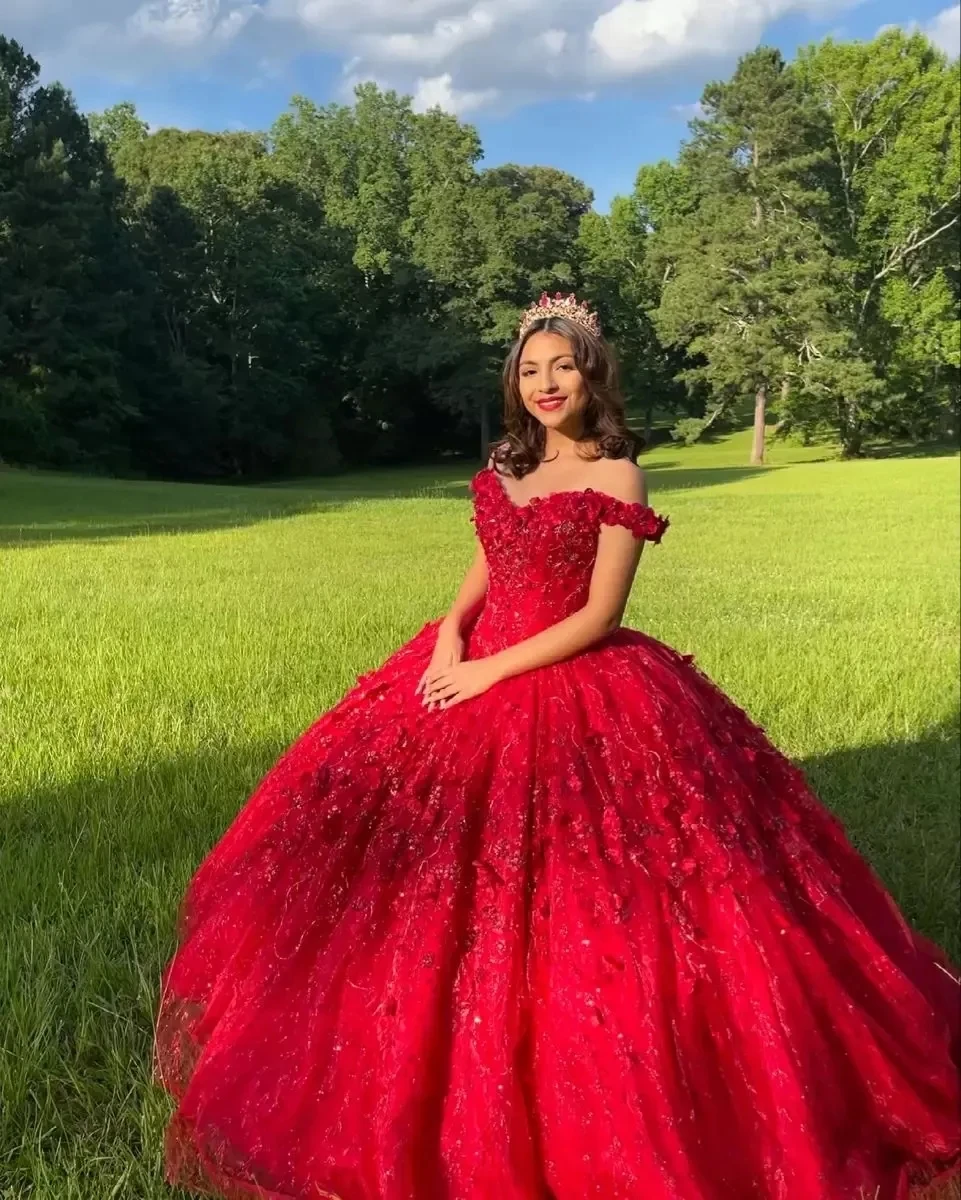 Angelsbridep borgonha fora do ombro vestidos quinceanera com capa vestidos de 15 anos renda 3d flor festa de aniversário personalizado