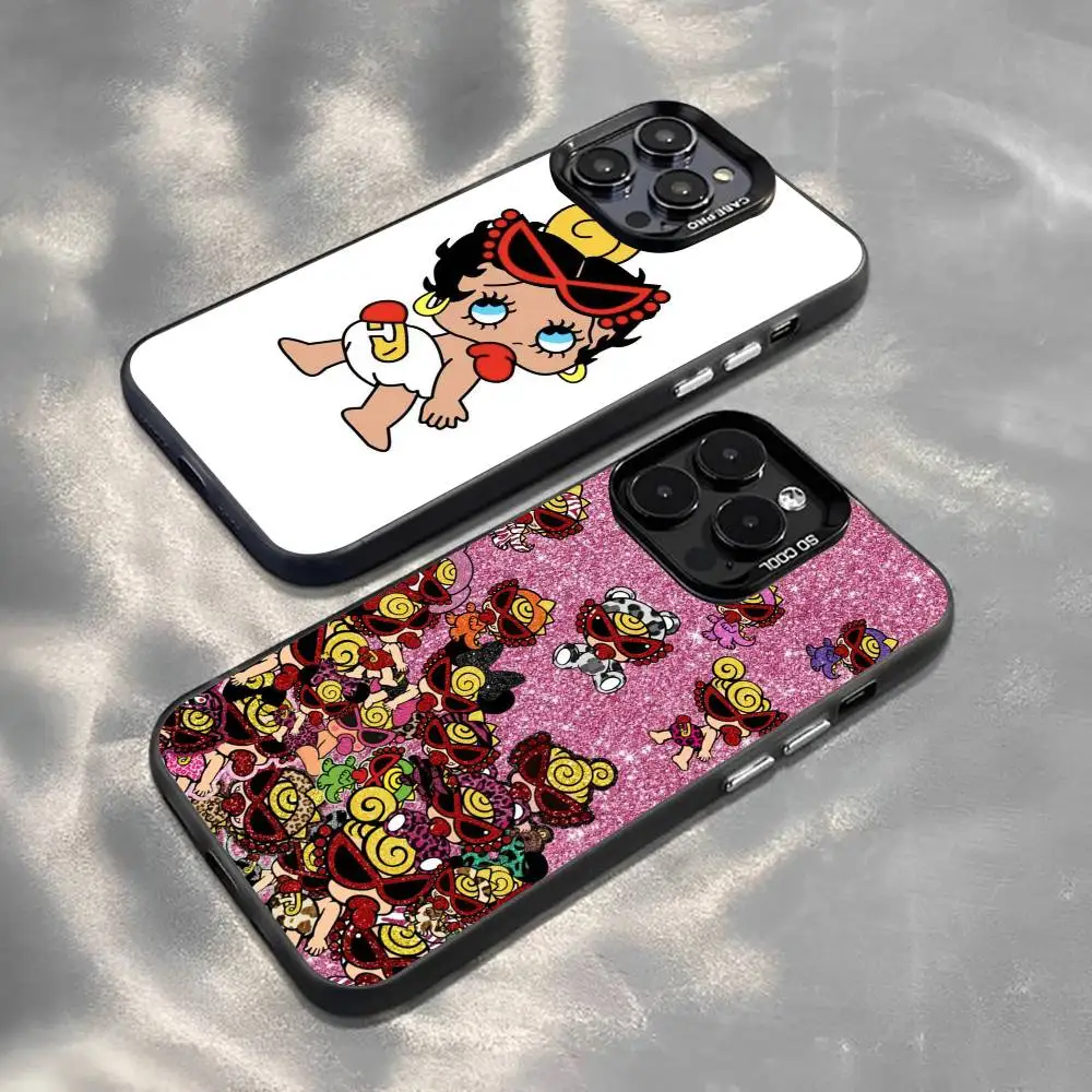 

C-cute H-Hysteric M-Min Phone Case For iPhone 17,16,15,14,13,12,11 Plus,Pro Max,XS,Colored Silver Plated Inside Cover