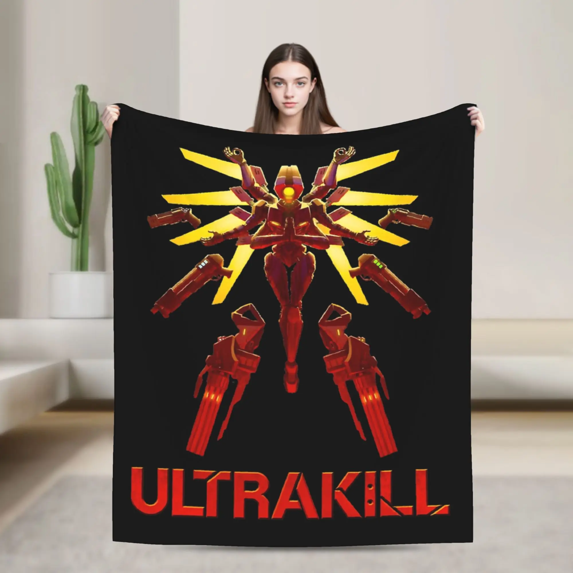 

Одеяло Ultrakill, бархатное летнее многофункциональное легкое одеяло для дивана, спальни, ковер