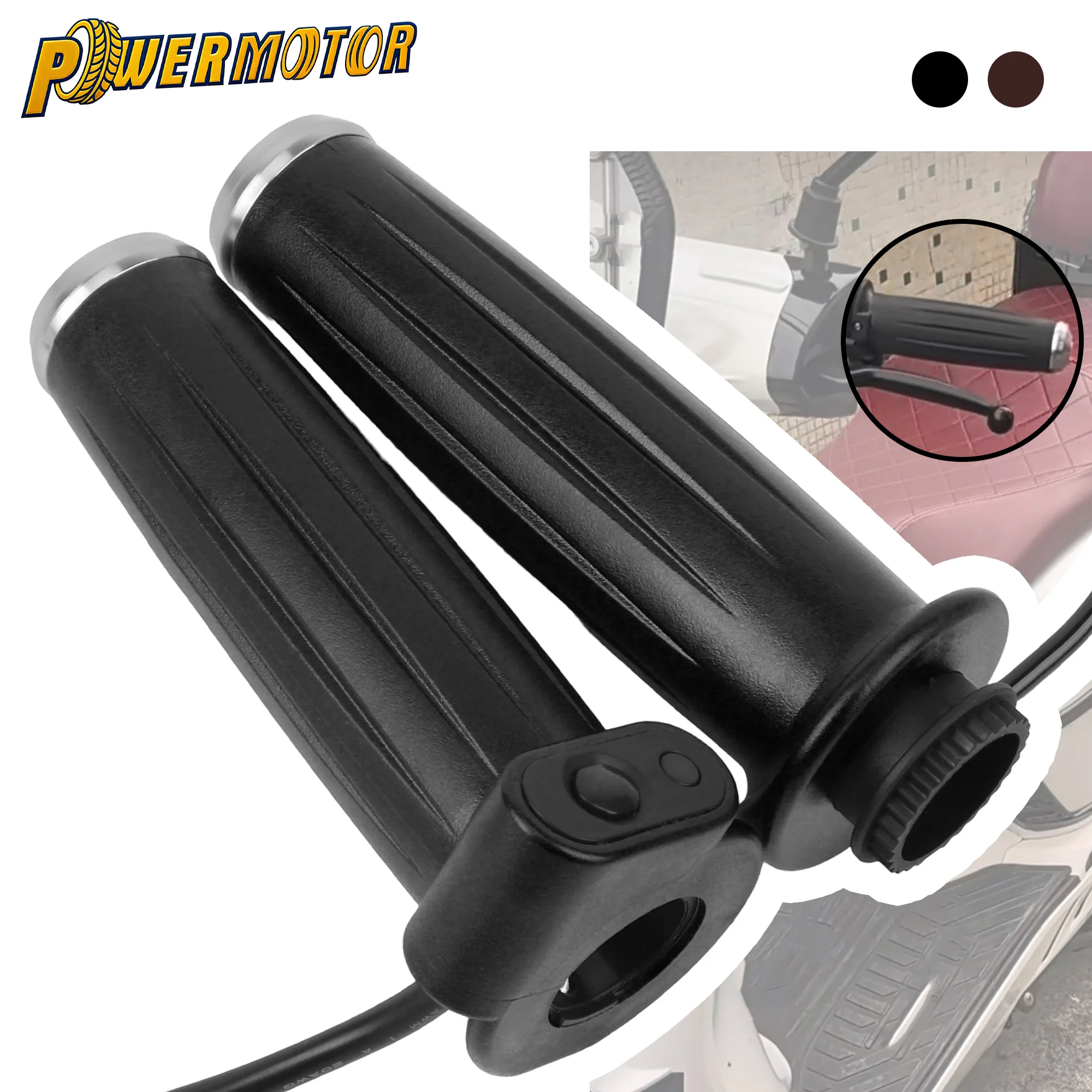 

Universal Motorcycle 22mm Heating Grip 12V 5 Level Adjustable Handlebar Heater Warmer E-bike ATV Scooter Heated Handle Parts