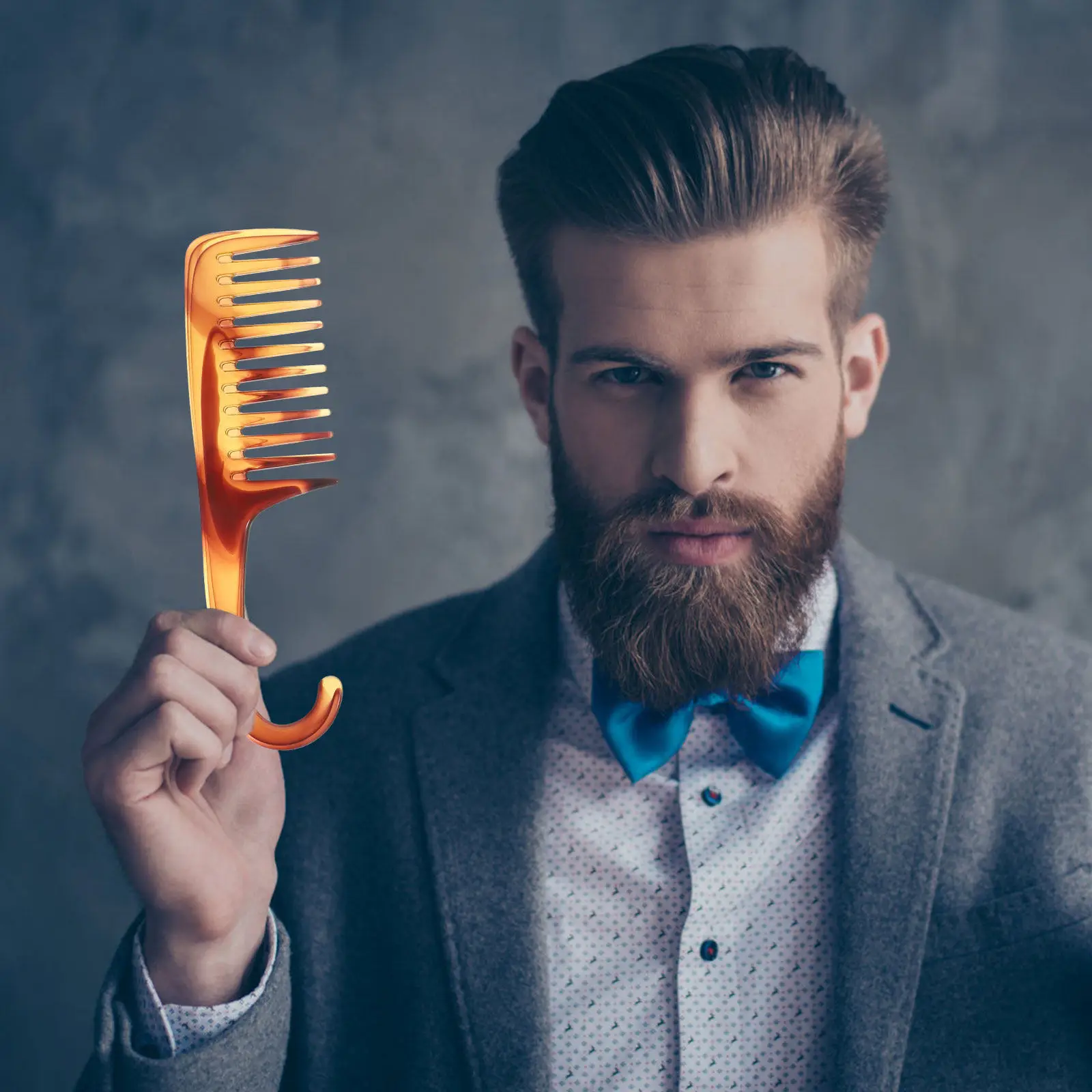 

1Set Retro Style Plastic Hair Comb for Men Wide Tooth Design Prevents Scalp Scratching Less Hair Breakage Sleek Straight Knot