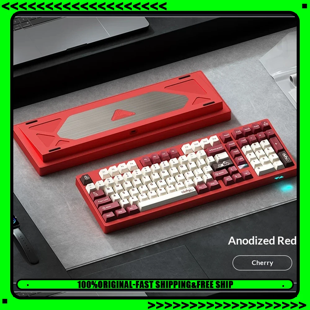 WEIKAV MAX102 Tri-Mode Aluminum Mechanical Keyboard QMK VIA 10000mAh Hot-Swappable RGB For Gifts