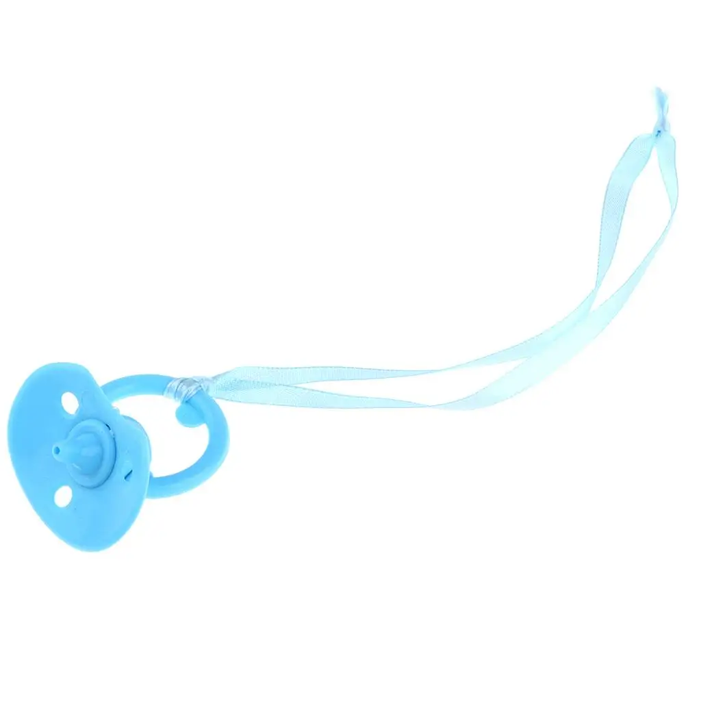 Infant Baby Doll Plastic Pacifier for Doll Nursery Room Accs Blue