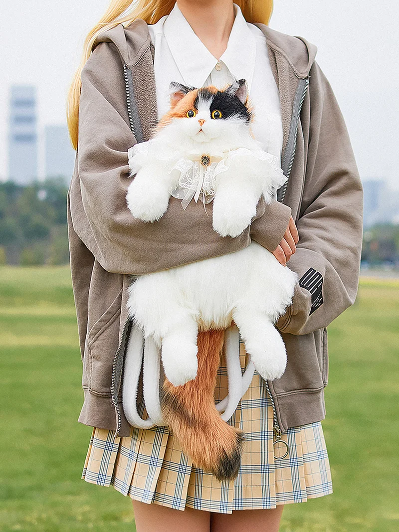 Кошка Chongker, кукла, рюкзак, кукла, девочка, плюшевый подарок на день рождения, Мультяшные сумочки, супер симуляционный подарок