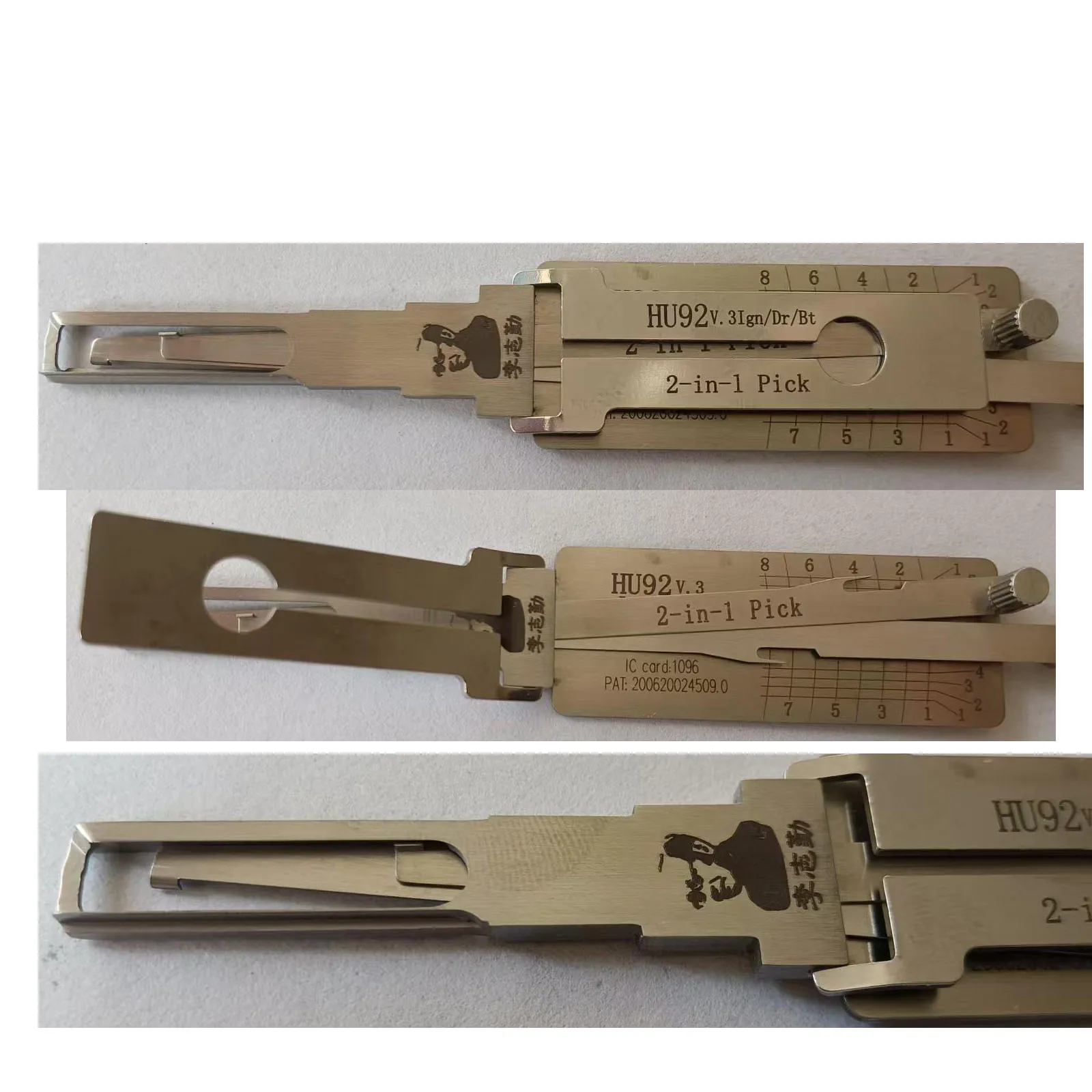 HU92 HU100R Lishi 2-in-1 Alat Pembuka Kunci untuk BMW untuk Rolls Royce Untuk Land Rover MINI MorrisGarages GM3, 7, HUF Alat Tukang Kunci