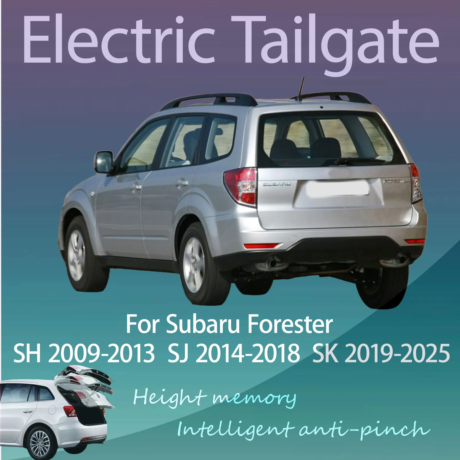 For Subaru Forester SH/SJ/SK 2008–present Electric Tailgate with Sensor Trunk Anti-pinch Memory Height Intelligent Operation