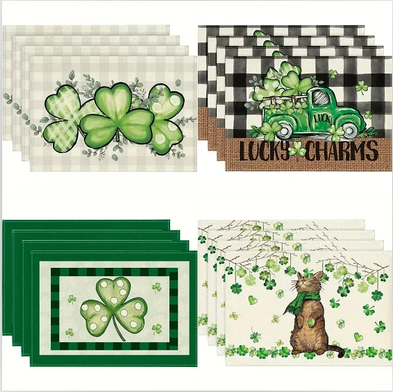 New St. Patrick's Day placemat with insulation and stain resistant dining table mat