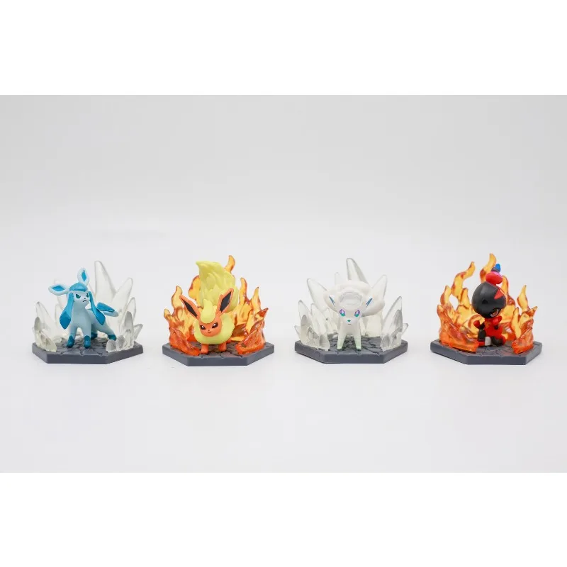 Pokemon Blind Box Toys Charcadet Flareon Glaceon Vulpix Fire Vs Ice Skills Battle Doll Model Toys Collect Ornaments - view 3