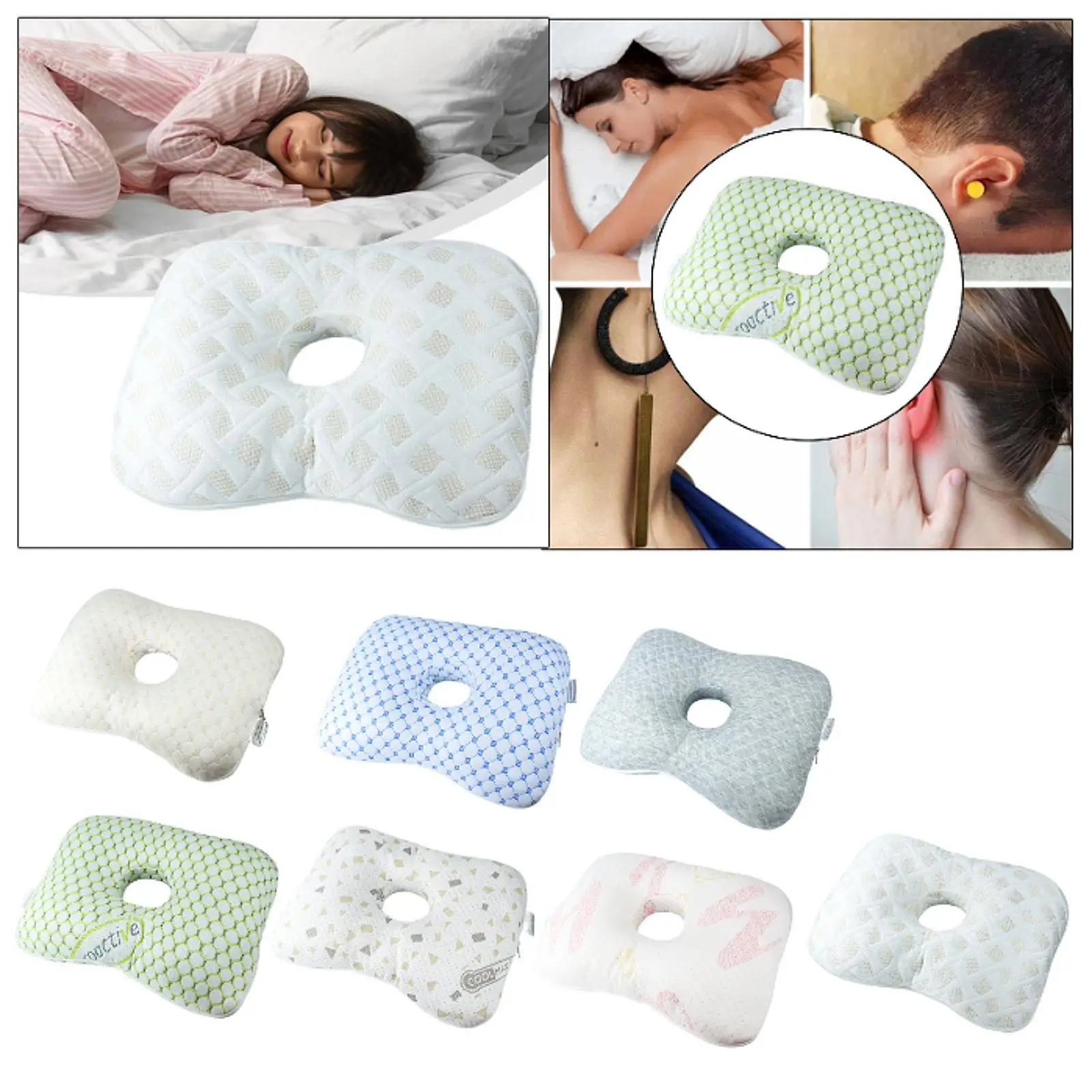 Ear Piercing Pillow, Ideal for Side Sleepers, Comfortable to Wear, with