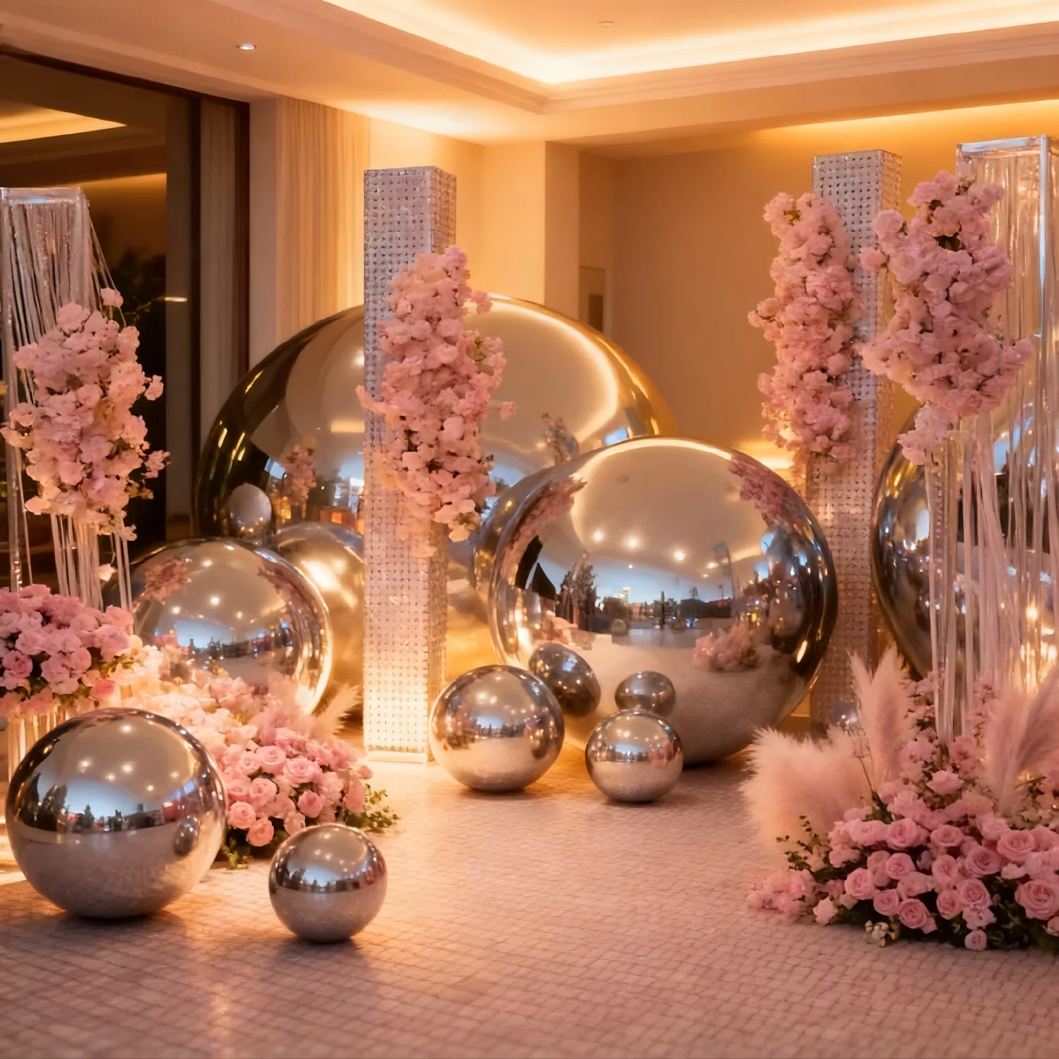 

2026НОВЫЙ большой надувной зеркальный шар - подвесной гигантский зеркальный шар для свадьбы, семейной вечеринки, декор для церемонии открытия