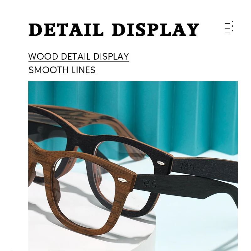 

TAG Hezekiah Vintage Wooden Glasses Frame Men Wood Eyeglass Frames Women Fashionable T2140 Retro Eyeglasses Optical spectacle