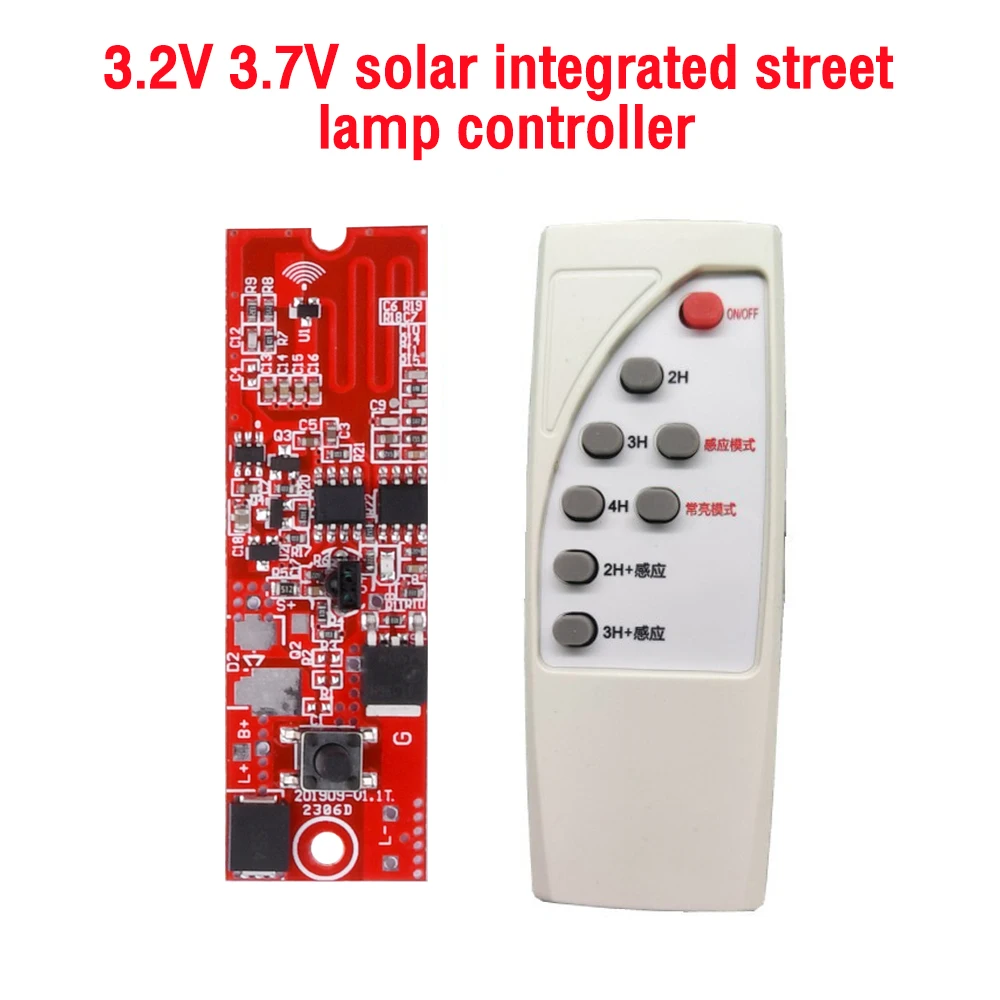 3.2V 3.7V Light Control+Radar Body Induction Solar Lamp Circuit Board Solar Led Driver Board With Remote Control for Home Lights