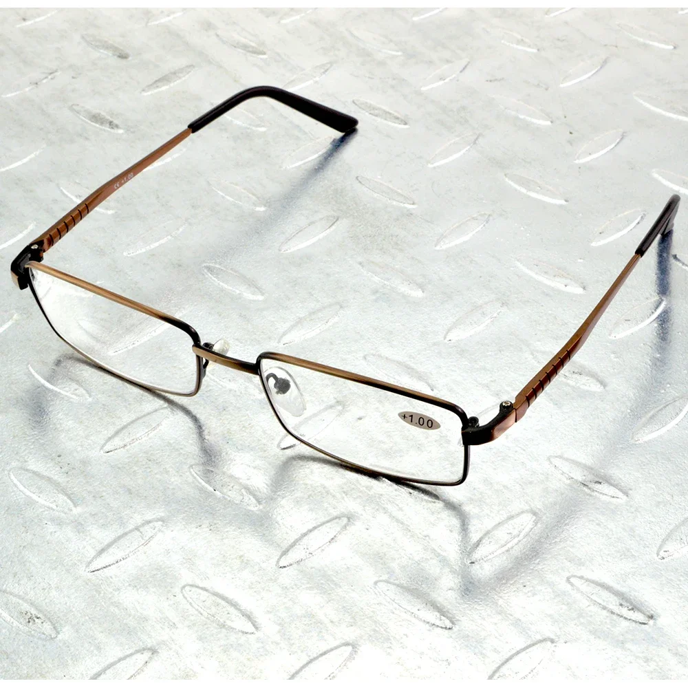 

Business Full-rim Al-mg Alloy Rectangle Light Weight Hinge Exquisite Temples Anti-fatigue Reading Glasses +0.75 To +4