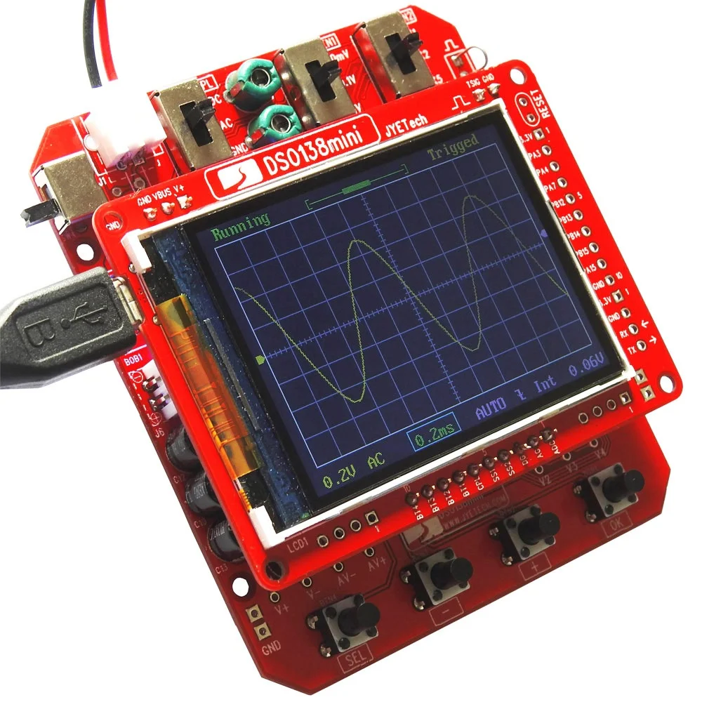 Nuevo Mini osciloscopio Digital Dso138 13805K, Kit Diy, piezas Smd, juego de aprendizaje electrónico presoldado, osciloscopios