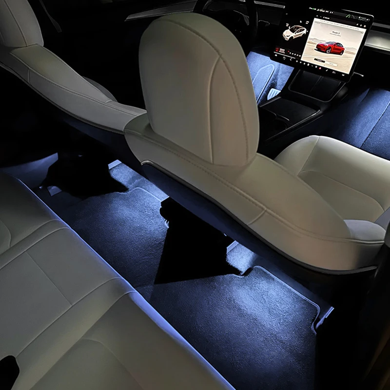 For Skoda Octavia Pro A8 MK4 A7 MK3 5E Superb 3 B8 3V Rapid Kodiaq Karoq LED Car Footwell Atmosphere Lamp Interior Accessories