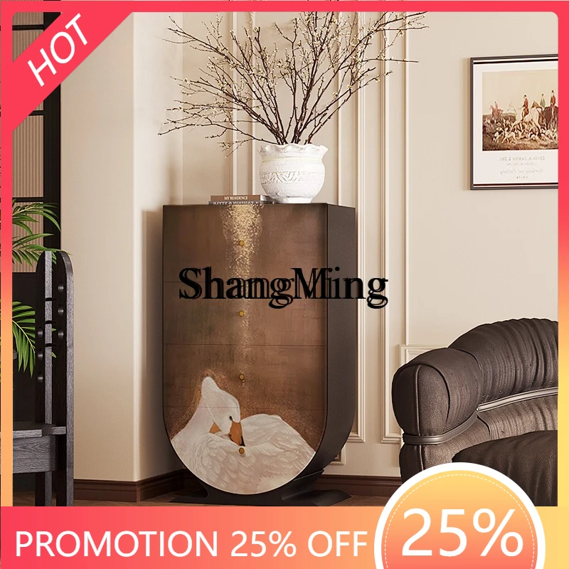 

CL luxury high-end solid wood four-chest cabinet, bedroom sofa next to the drawer cabinet, living room entrance cabinet