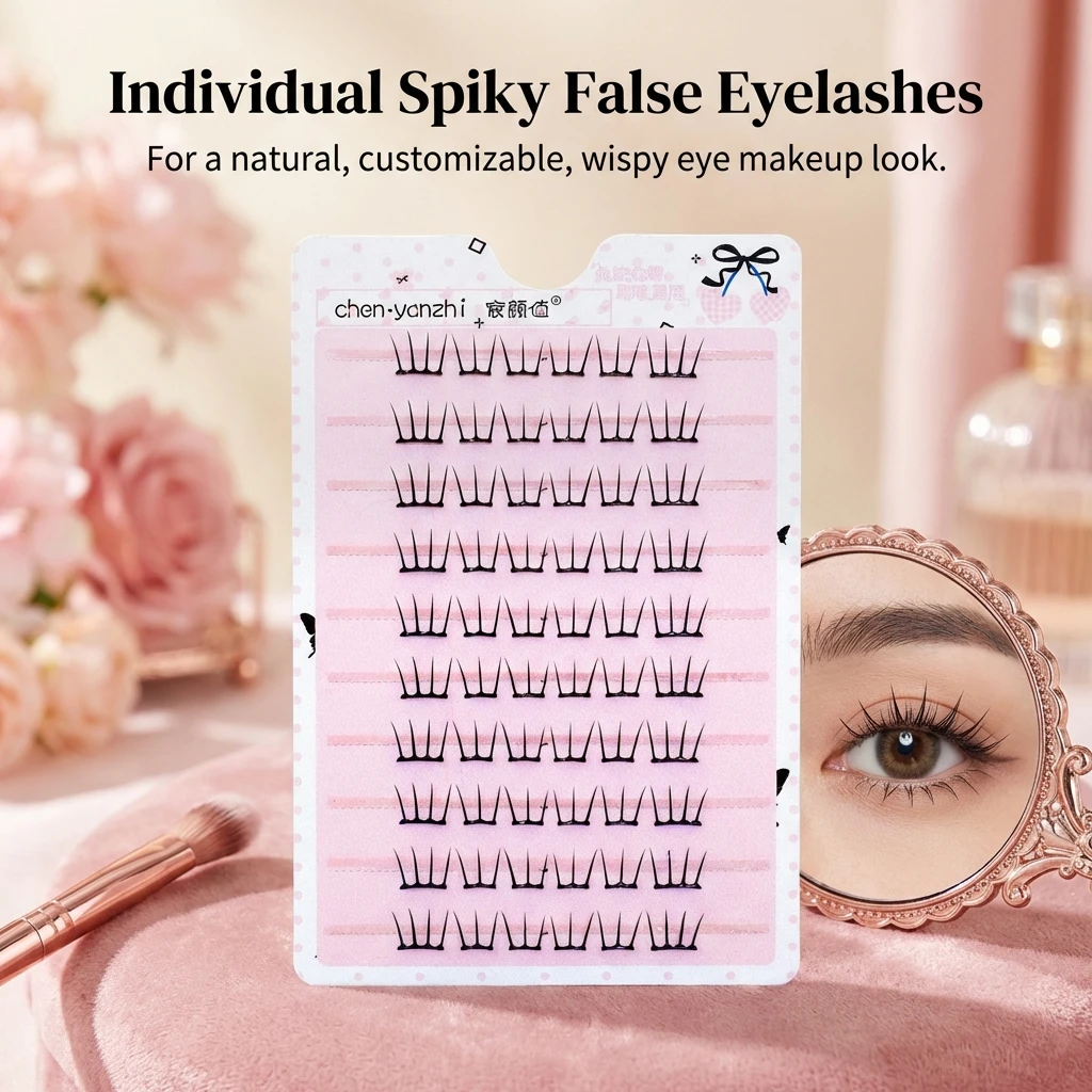 Kleberfreie künstliche Wimpern, Idols, ultradünn, koreanischer Stil, natürlicher Look, Wimpernverlängerung, Party, Bühnenauftritt, einfache Anwendung