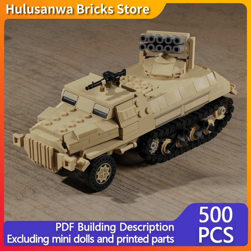 

Half-Tracked Launcher Model MOC Building Bricks War Equipment Modular Technology Gifts Holiday Assemble Children Toys Suit