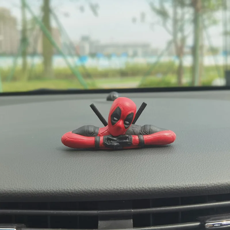 Car Ornament Pendant Disney X-Men Deadpool 2 Anime Swing Gypsum Doll PVC Figurine Kids Toys Creative Birthday Gifts