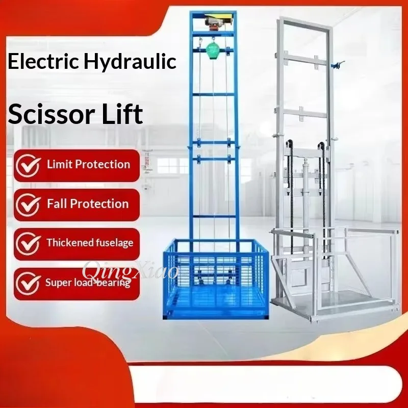 Factory Direct 2026 Hydraulic Scissor Electric Lifting Platform Mobile Cargo Lift And Guide Rail Elevator For Warehouse Cargo Ha
