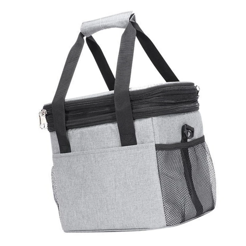 

10/15/23L Double Layers Lunch Bag Thermal Bag Large Capacity Coolers Bag