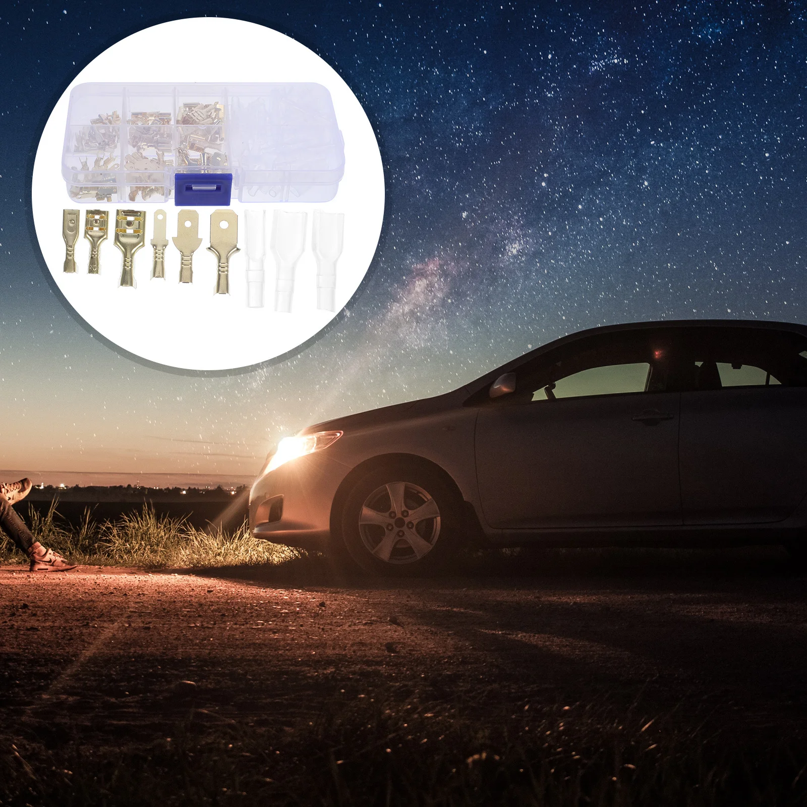 

1 set 1 Set Spade Connector Terminal Assortment Crimp Connectors For Car Audio Speakers Quick Disconnect Wire Terminals Crimp