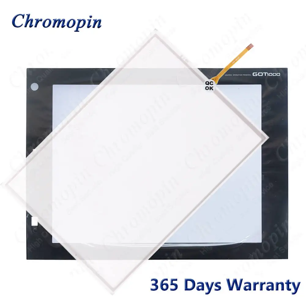 Touch Screen Panel Glass Digitizer for GT1595-XTBA GT1595-XTBD Touchscreen Panel with Front Overlay Protective Film