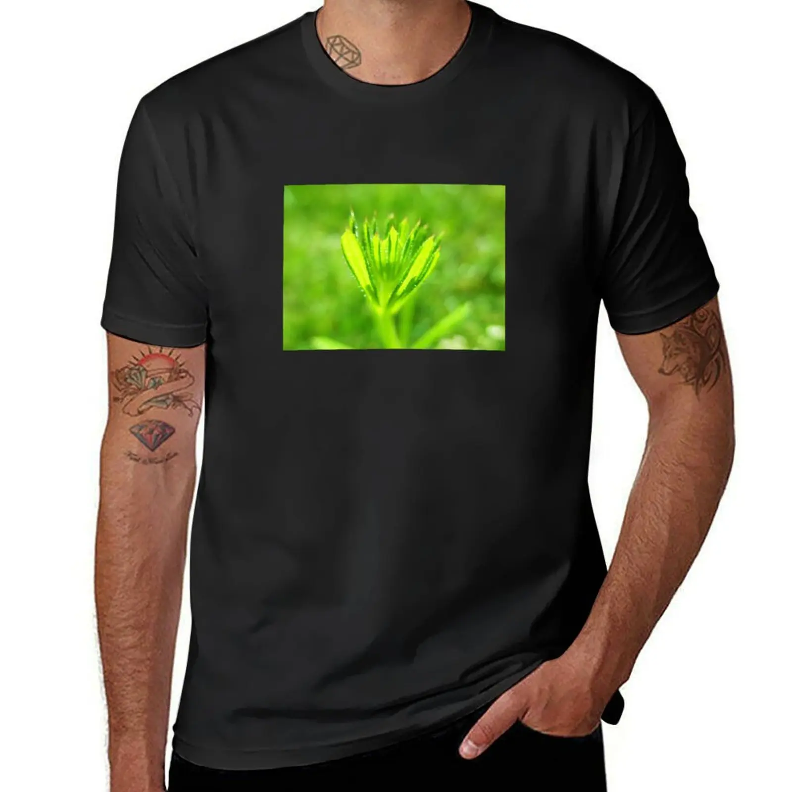 Bright Green Field Grass T-Shirt plain customs anime black t shirts for men