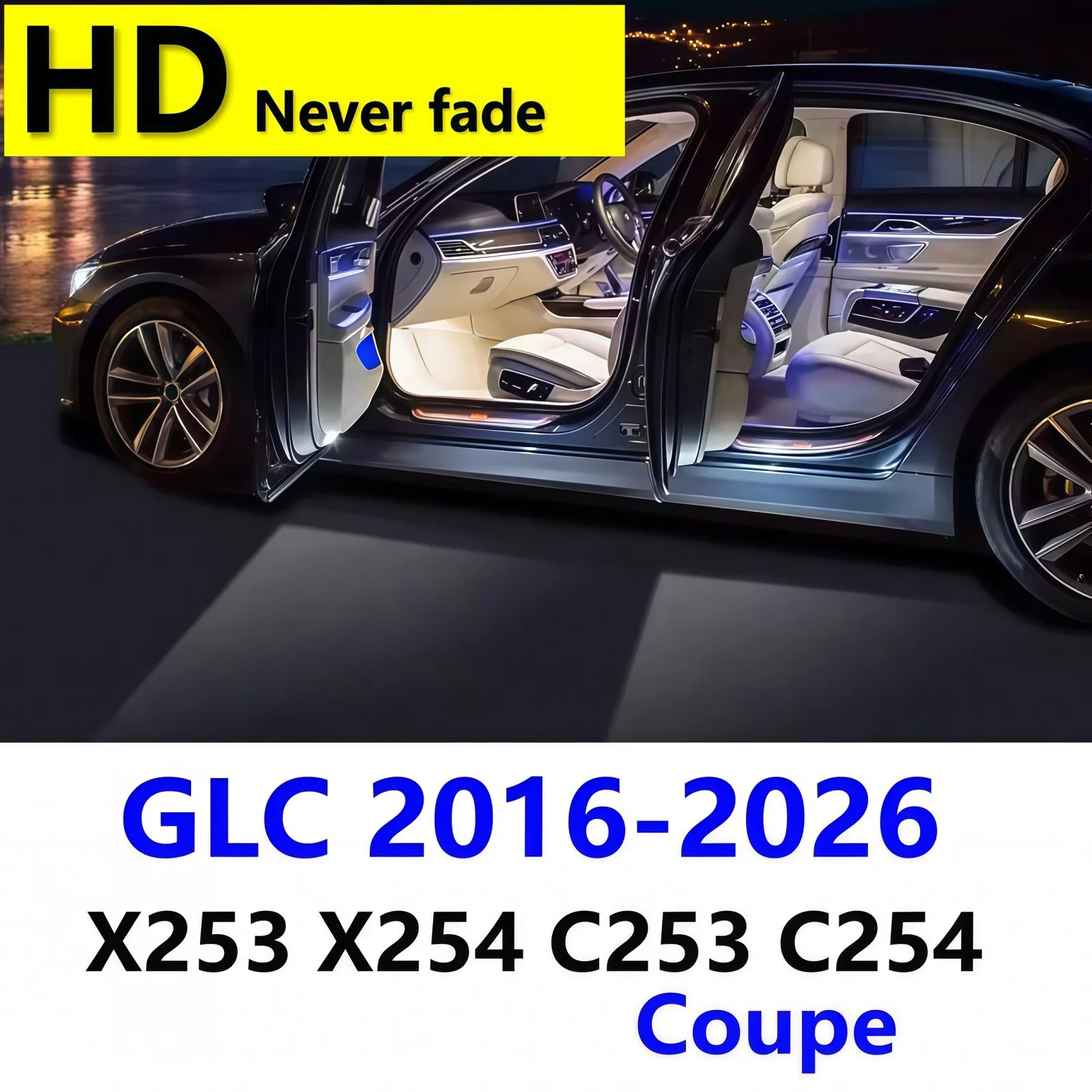HD 2 Stück LED-Autotür-Projektorleuchten für Mercedes Benz GLC X253 X254, GLC Coupé C253 C254 GLC43 GLC63 GLC250 GLC300 Zubehör