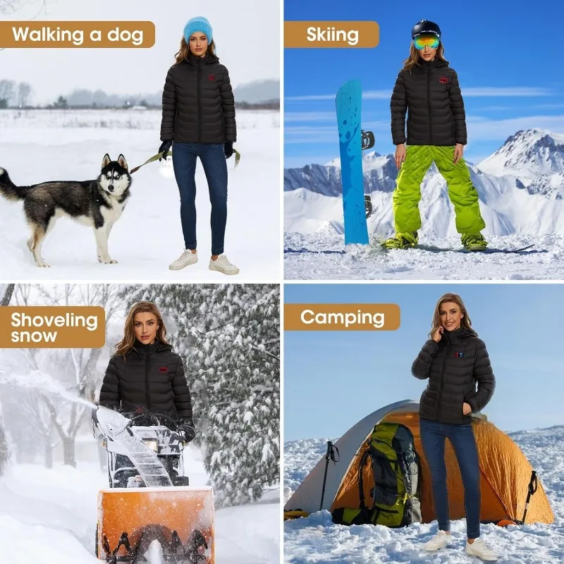 Heated Vest USB 9 Zone Heated Sleeveless Jacket Outdoor Warming Constant Temperature Heating Heated Vest For Men And Women M-4XL