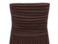 ETJ 2025  women's new dress elegant sexy off-shoulder fashion pleats details slimming strapless dress - Image 4