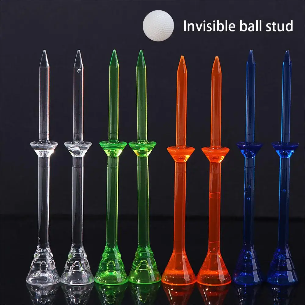 20Pcs Low Resistance Golf Tees 83MM Rubber Cushion Golf Clubs Tee Double-layer Plastic Golf Training Tools Outdoor Sports