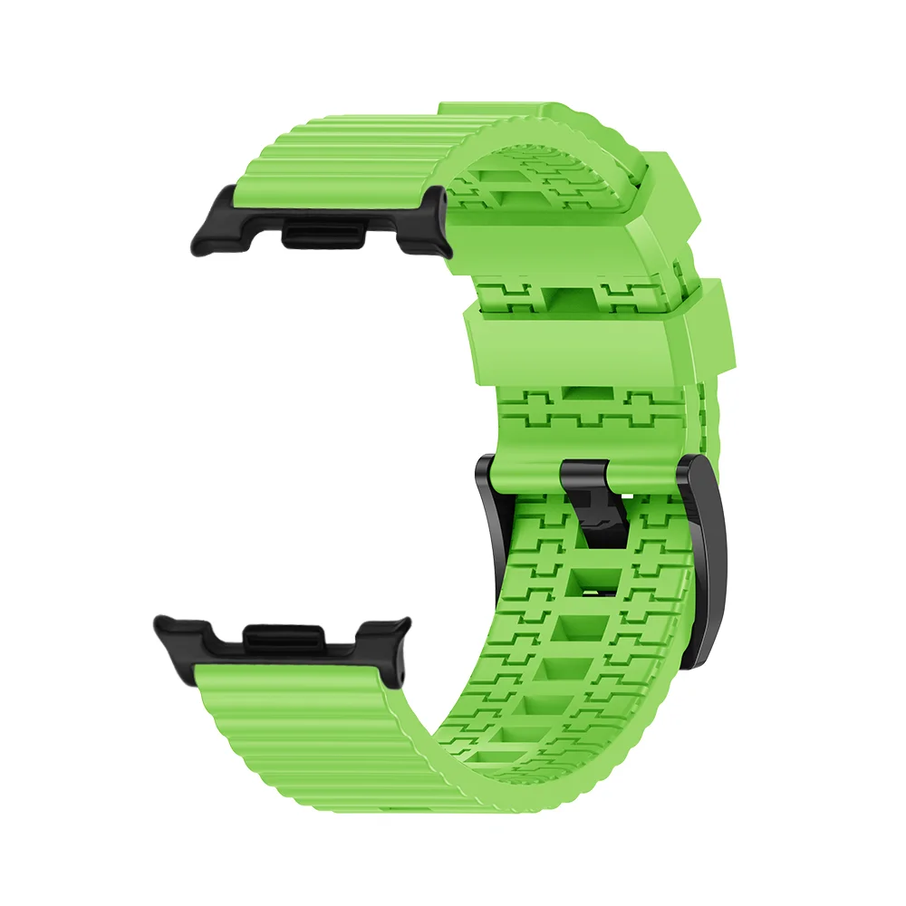 สายนาฬิกาแบบสปอร์ตสำหรับ Samsung Galaxy Watch 8 ขนาด 44 มม./40 มม. ลายคลื่น ซิลิโคนกันน้ำ ซักล้างได้ สำหรับผู้ชายและผู้หญิง