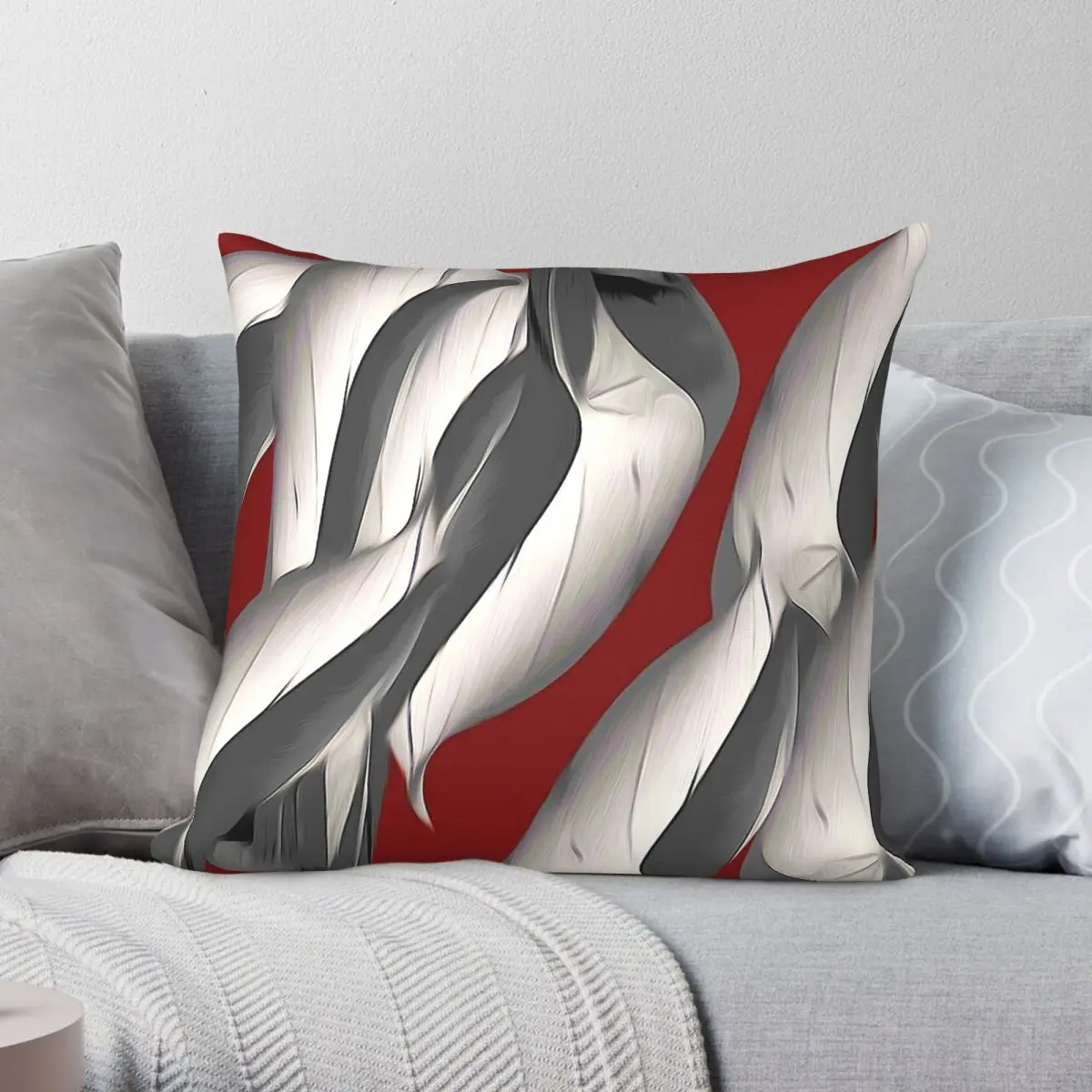 Dry Silver Leaves Pillowcase Polyester Linen Velvet Creative Zip Decorative Pillow Case Bed Cushion Cover