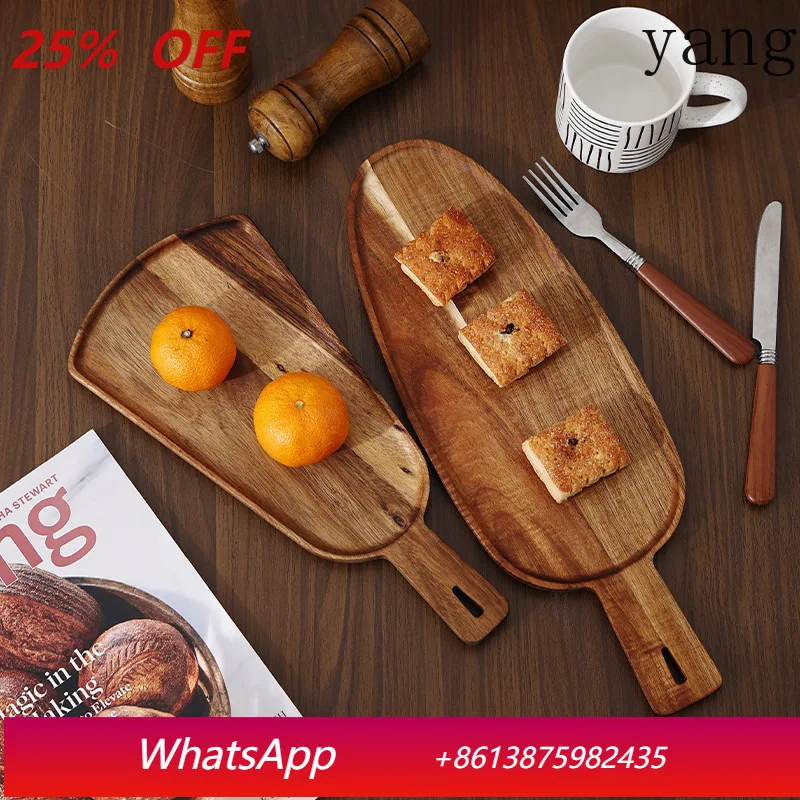 

LMM commercial wooden steak sushi barbecue bread solid wood tray tableware Western food plate