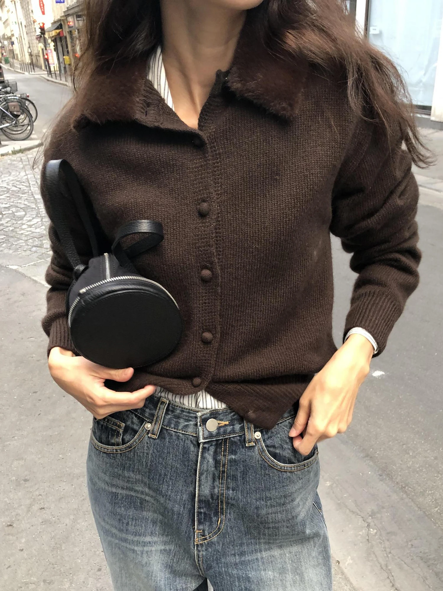 2026 Autumn Winter New Style Simple Fashion Korean Style Knitted Sweater Solid Color Slim Fit Street Casual Top Women's Clothing