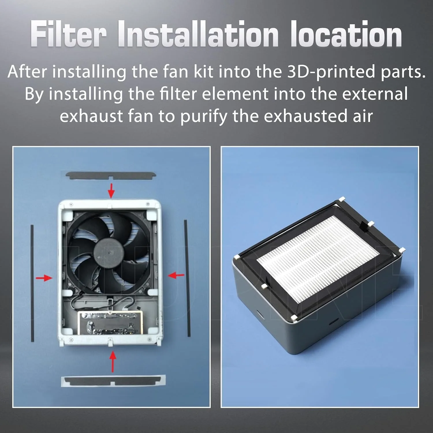 P2S Luftfilter für Bambu Lab X2D, P2S Externer Abluftventilator HEPA 13+ Aktiviert für Bambulab P2S Upgrade-Zubehör P2S X2D Filter – Detail 5