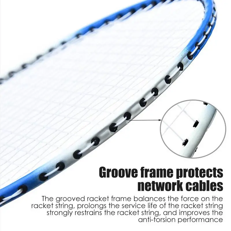 Badminton Rackets Set 1 Pair Professional Lightweight Playing Racquet With Carrying Bag And 3 Badminton Balls Team Sports