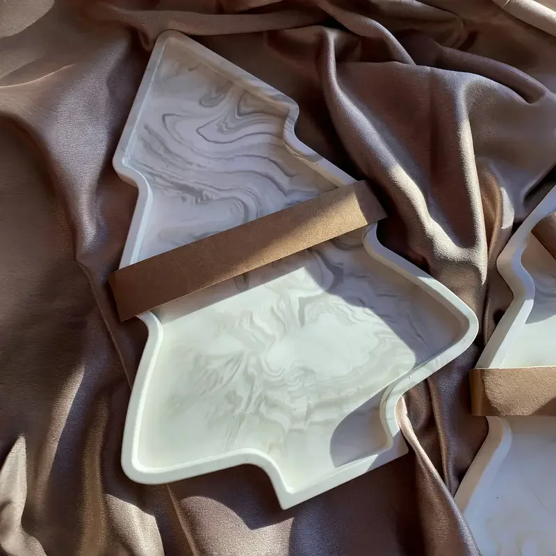 

Силиконовая форма для рождественской елки со звездами, антипригарное украшение для праздничной вечеринки, поднос для демонстрации ювелирных изделий своими руками для праздничных поделок