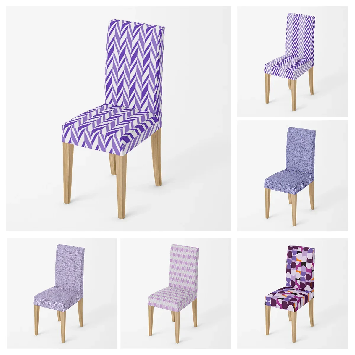 

Home chair Covers kitchen adjustable dining elastic fabric chairs cover wedding Desk stretch back simple Modern geometric boho