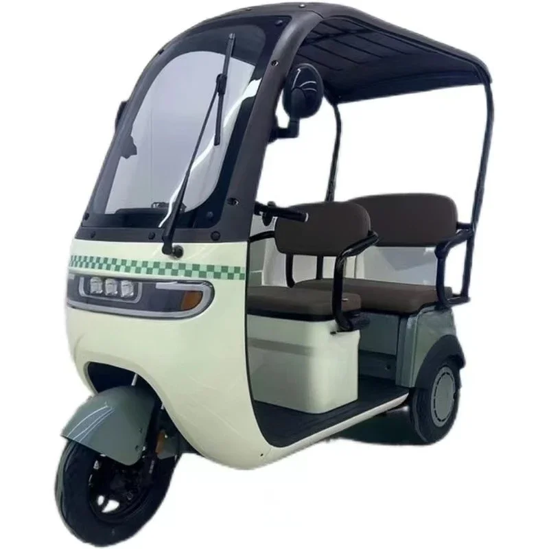 

Electric tricycle with shed passenger and cargo dual-purpose adult household transportation battery car to pick up and drop off