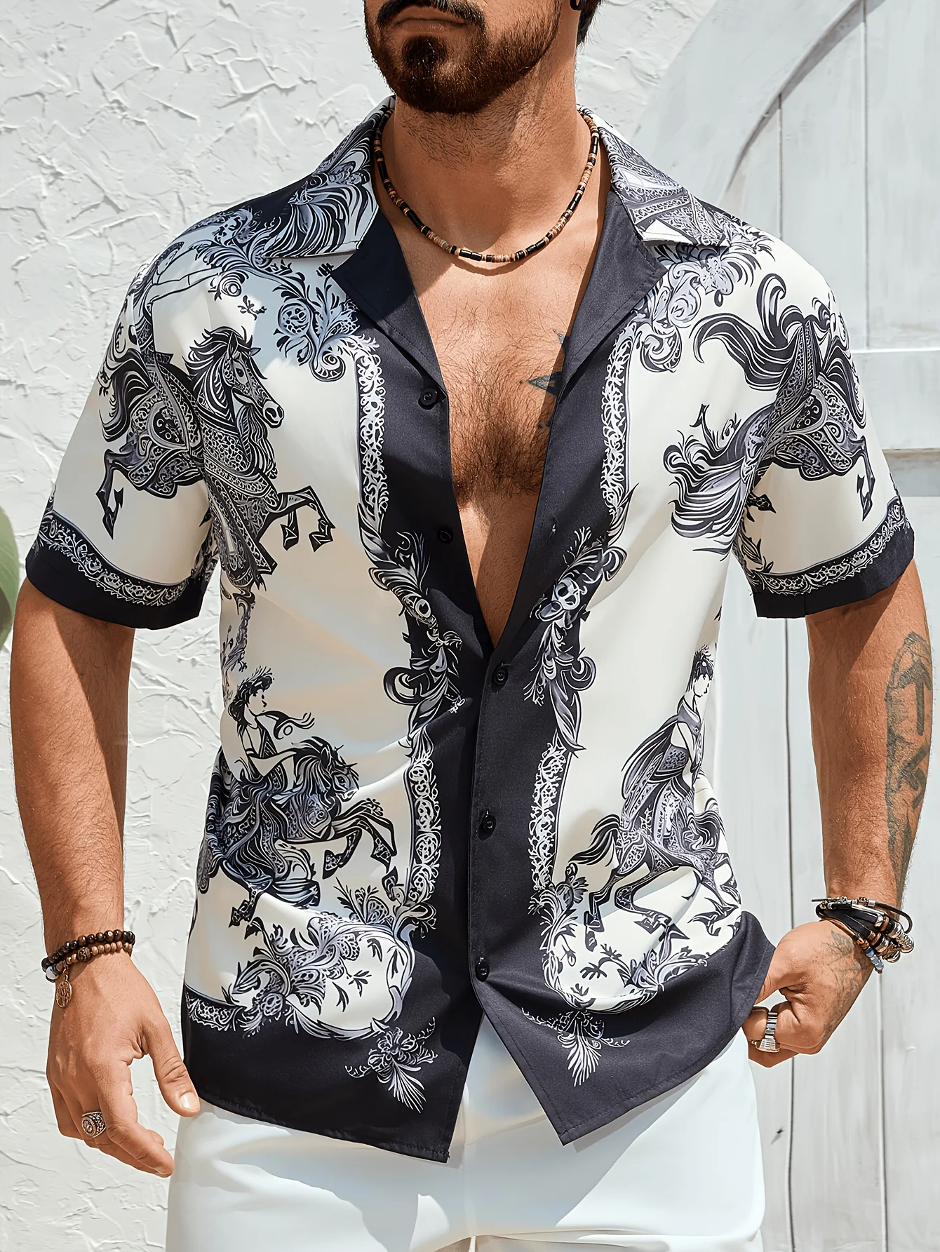 2026 Summer Men's Shirt - 3D Printed Pattern - Breathable Lightweight Fashionable Casual Outdoor Men's Clothing
