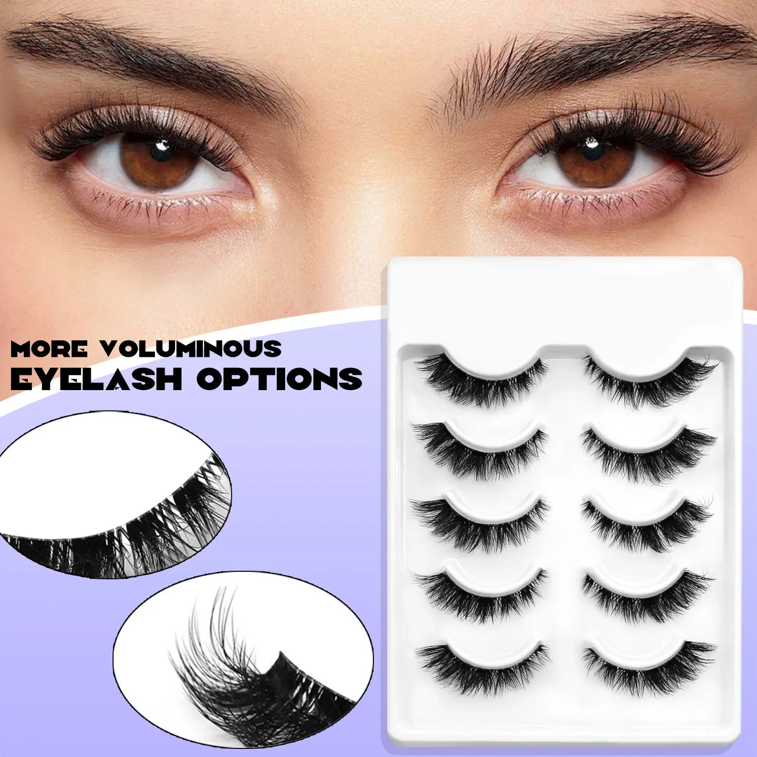 キャットアイラッシュ ソフトナチュラルフェイクミンクまつげ つけまつげ ナチュラルルック ウィスピー ウィングエンド アイエロンゲイテッドメイクアップ