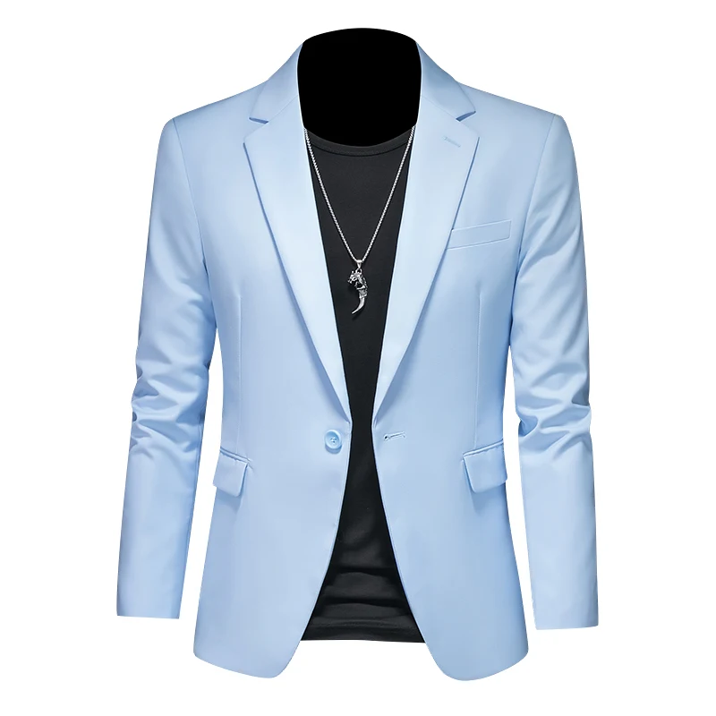 6XL-M Men Blazer Spring Fashion High-Quality Men Korean Version of The Printed Slim Suit Formal Wedding Party Prom Suit Jacket