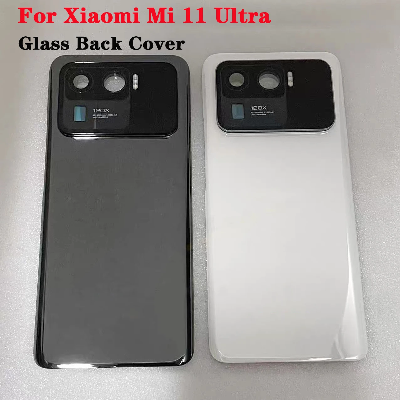 

New For XM Mi 11 Ultra Back Case Ceramic Battery Cover For Mi11 Ultra Housing Camera Glass Lens Spare Parts
