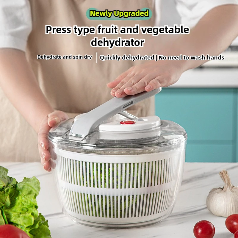 

Fruit Vegetable Cleaning Basin Salad Spinner Lettuce Greens Washer Dryer Drainer Crisper Strainer Washing Drying Kitchen Tools